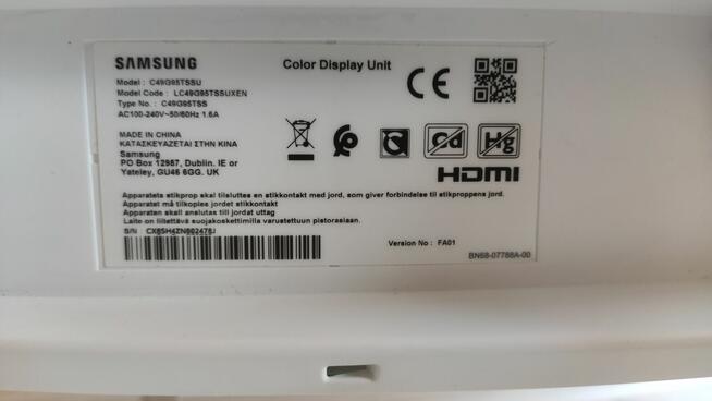 Monitor Gamingowy zakrzywiony panoramiczny Samsung Odyssey