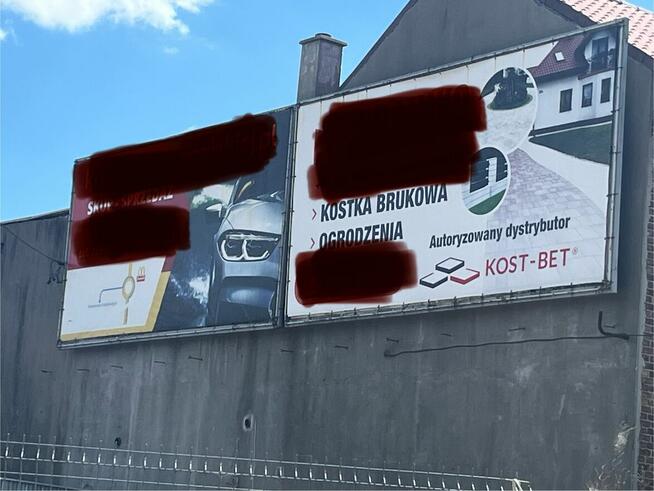 Tablica reklamowa baner billboard naścienna 18m2