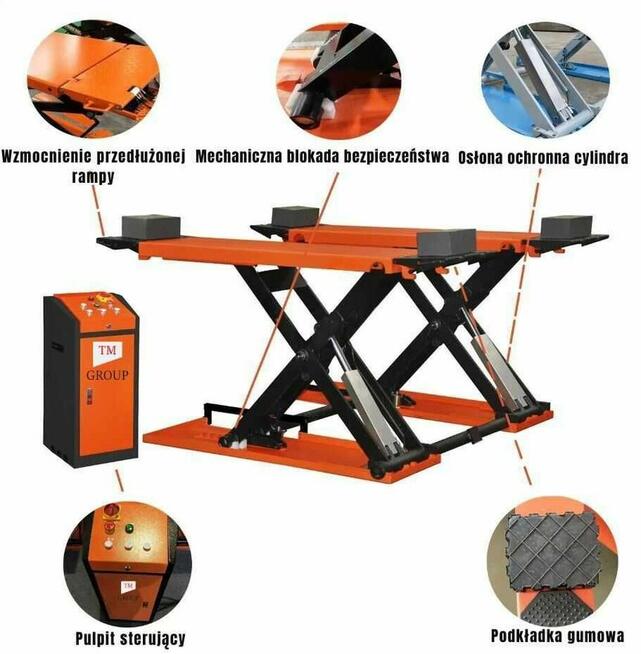 Podnośnik nożycowy mobilny warsztatowy 3 Tony 1 metr
