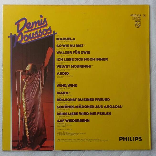 Demis Roussos, Auf Wieder sehn, winyl 1974 r.