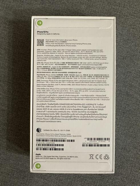 IPHONE 15 PRO 128 GB - Black Titanium / Nowy / Gwarancja