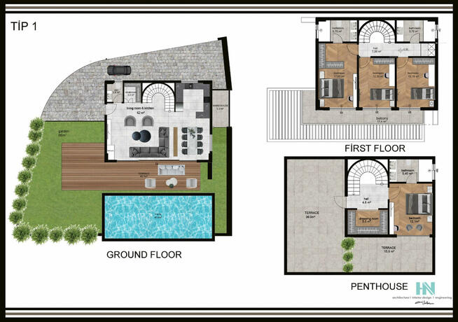 Nowoczesne i stylowe wille z widokiem na morze w Alanyi