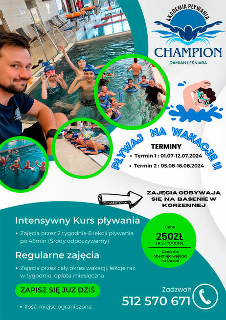 Nauka pływania Korzenna - Szkoła Pływania CHAMPION