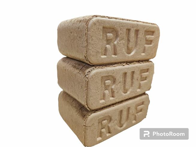 Brykiet RUF drzewny buk-dąb. Zamiennik węgiel, drewno