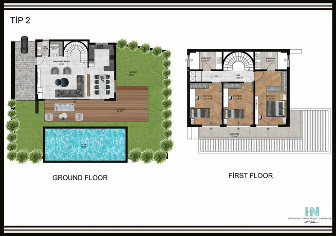 Nowoczesne i stylowe wille z widokiem na morze w Alanyi
