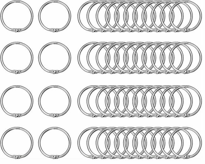 Metalowe pierścienie, otwierane, do dokumentów, materiałów