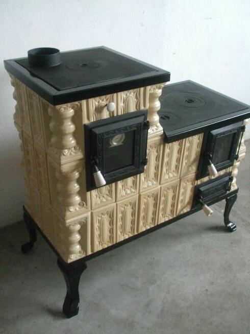 Kaflowa kuchnia węglowa 3/2 K+S+S+Ż krem