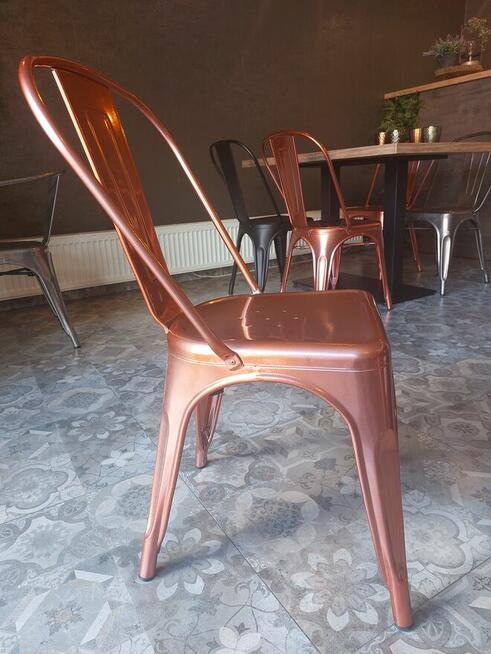 KRZESŁO METALOWE - UŻYWANE, STAN IDEALNY - JAK NOWE