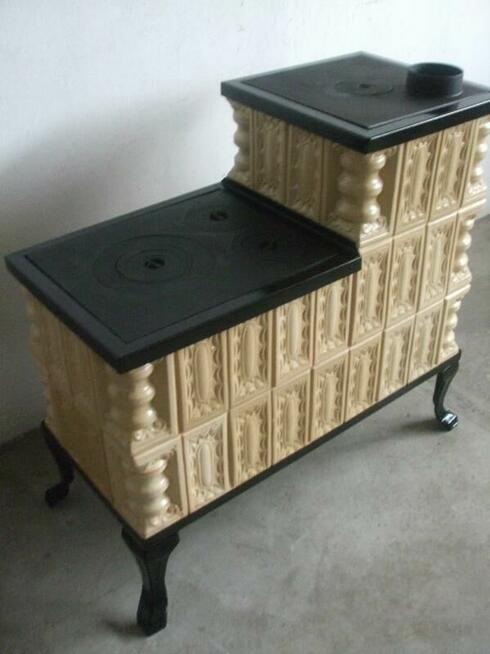 Kaflowa kuchnia węglowa 3/2 K+S+S+Ż krem