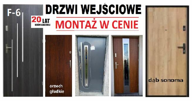 Drzwi wejściowe z montażem ZEWNĘTRZNE do mieszkania- wewnątr