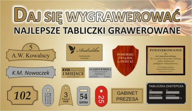 Szyldy tablice reklamowe informacyjne uliczne rejestracyjne