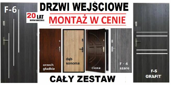 Drzwi wejściowe z montażem ZEWNĘTRZNE do mieszkania- wewnątr