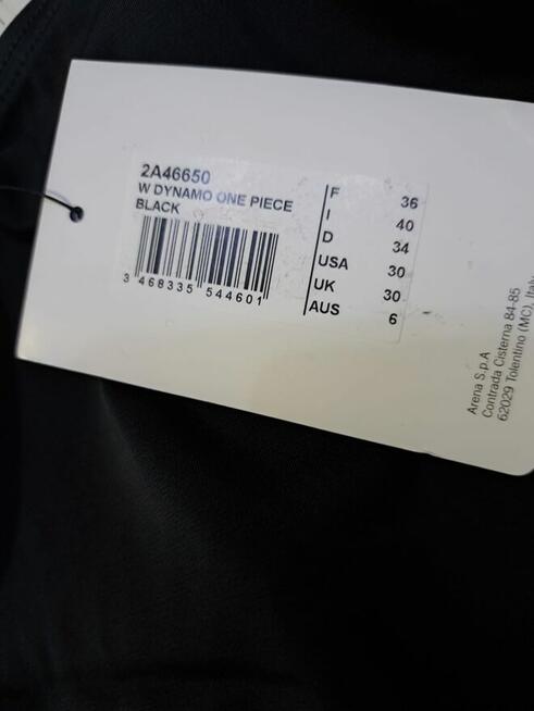 34 Arena Strój kąpielowy jednoczęściowy czarny