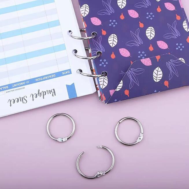 Metalowe pierścienie, otwierane, do dokumentów, materiałów