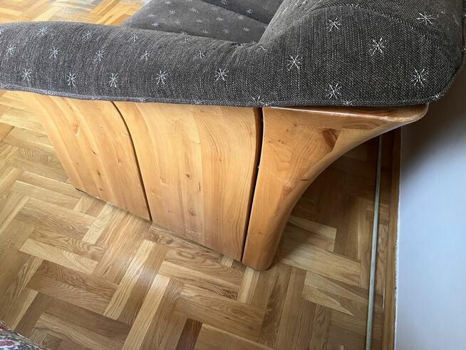 Sofa dwuosobowa, oryginalny mebel, lite drewno
