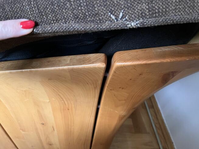 Sofa dwuosobowa, oryginalny mebel, lite drewno