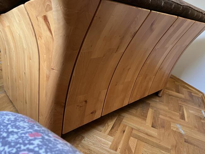 Sofa dwuosobowa, oryginalny mebel, lite drewno