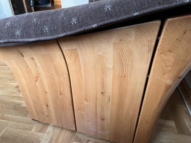 Sofa dwuosobowa, oryginalny mebel, lite drewno