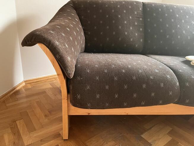 Sofa dwuosobowa, oryginalny mebel, lite drewno