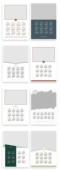 Szablony kalendarzy A3 Projekty PSD do zdjęć Wzory