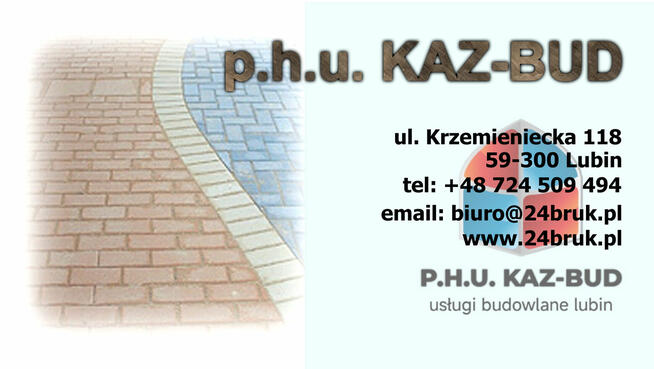 Usługi Budowlane KAZ BUD Lubin Układanie Kostki Brukowej