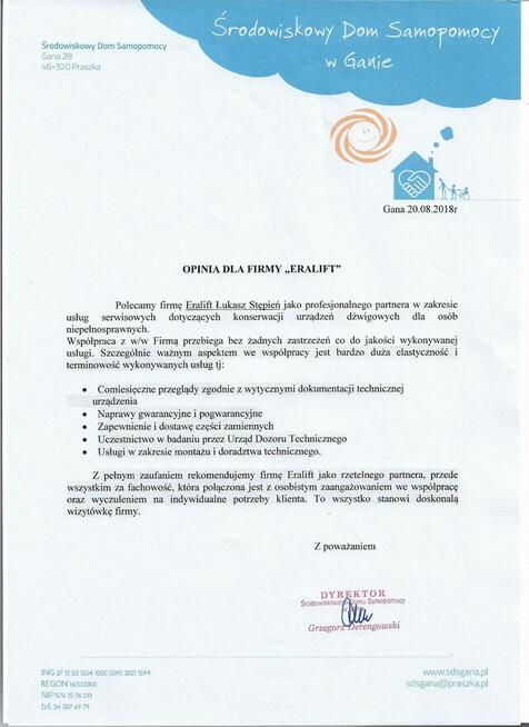 Winda podnośnik platforma dla osób niepełnosprawnych ERALIFT