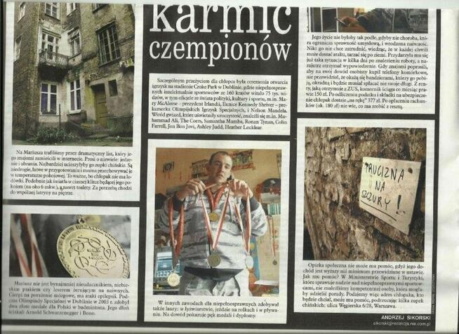 BLAGAM TYLKO O PODAROWNIE MI ZYWNOSCI I UBRAN ZA CO DZIEKUJE