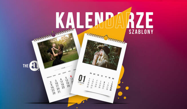 Szablony kalendarzy A3 Projekty PSD do zdjęć Wzory