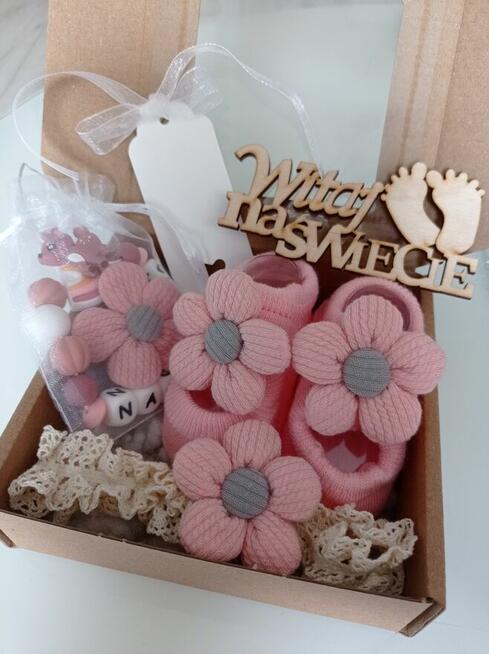 Zestaw prezentowy dla niemowlaka prezent narodziny chrzest