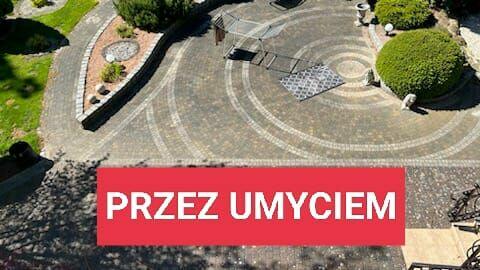 Mycie kostki brukowej.