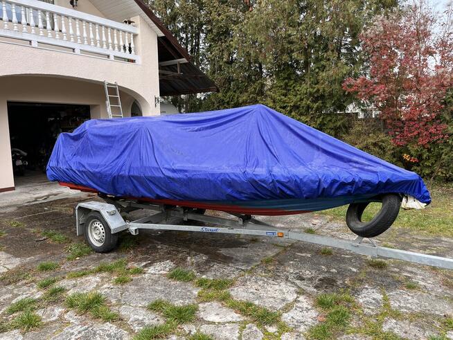 Łódż motorową na trajlerze z silnikiem 75KM -sprzedam