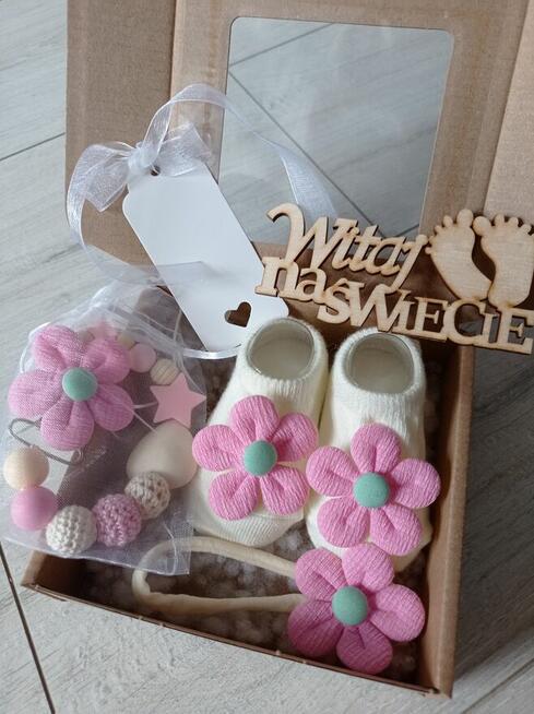 Zestaw prezentowy dla niemowlaka prezent narodziny chrzest