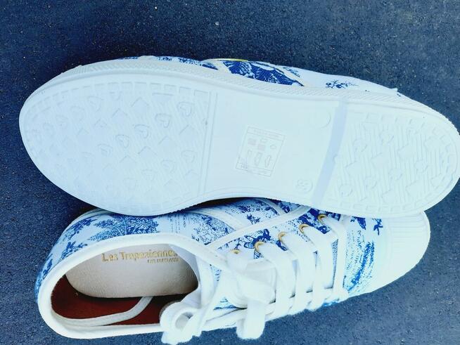 38 Les Tropeziennes tenisówki białe na stopę 24 cm do sukien