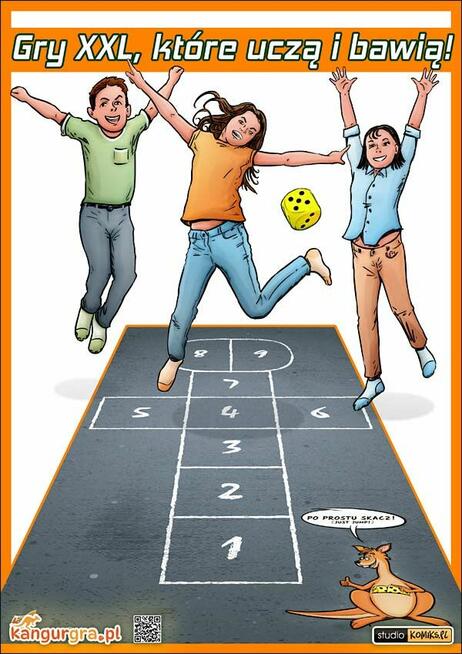 KLASY KLASYCZNE gra podłogowa XXL dla DZIECI do skakania