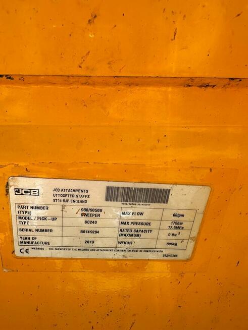 Zamiatarka JCB SC240 JCB 3CX 4CX 531-70 540-170 535-95