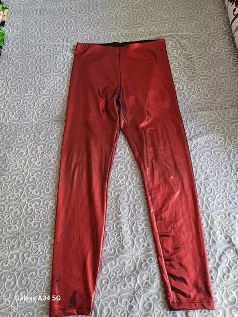 Błyszczące legginsy, L