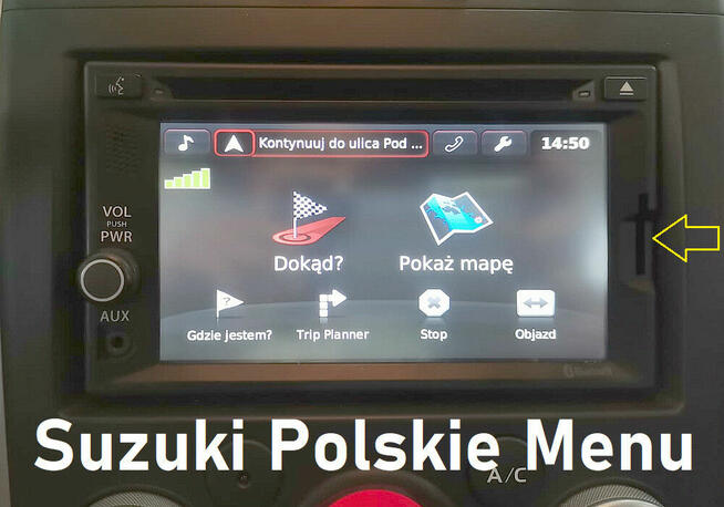 Polskie Menu Suzuki SLDA Vitara SX4 Swift Ignis Android Auto