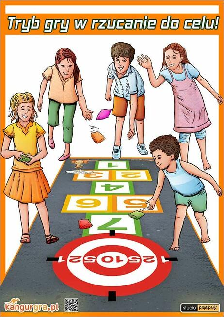 KLASY gra podłogowa XXL dla DZIECI do skakania i celowania