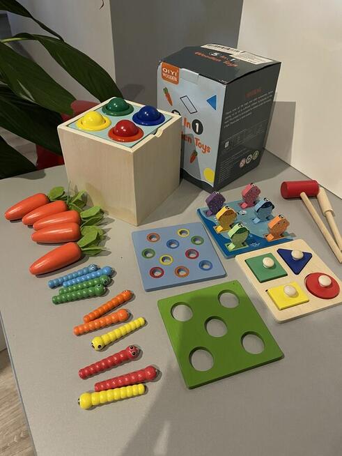 5 w jednym. Zabawka edukacyjna Montessori.