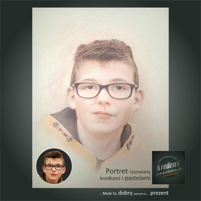PORTRET B3 NA ZAMÓWIENIE rysowany kredkami w pełnym kolorze