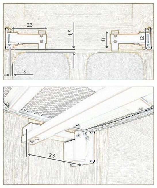 Deska do prasowania do zabudowy w szafie 108x32 cm