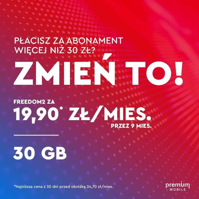 SMS, MMS, Rozmowy NO LIMIT! - Premium Mobile / Plus