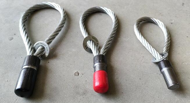 Śruba z uchem linowym Pętla transportowa linowa z gwintem