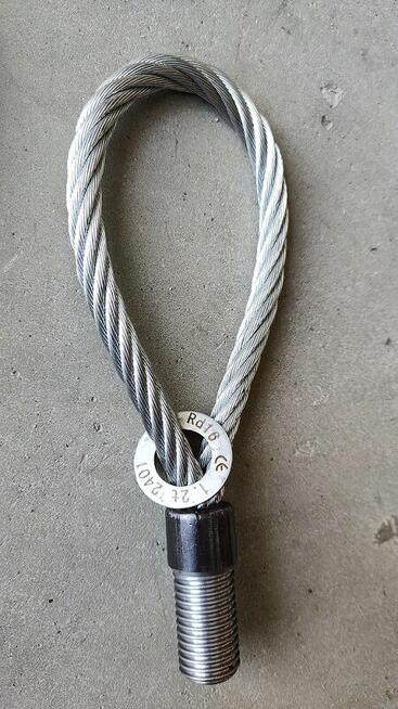 Śruba z uchem linowym Pętla transportowa linowa z gwintem