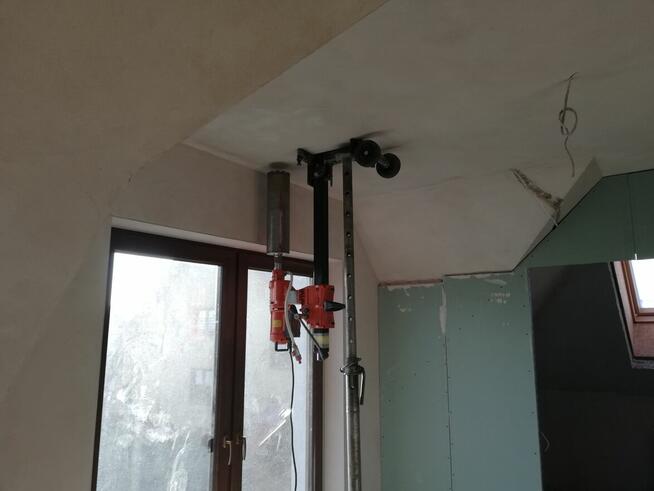 Wiercenie w betonie. Przewierty. Otwory do klimatyzacji.