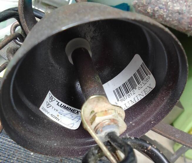 ŻYRANDOL LUMINEX Lampa wisząca metal kol. miedziany 1x60W