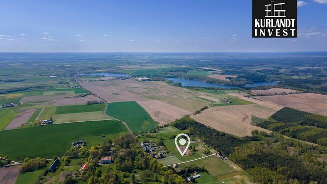 Działka widok na staw Bory Tucholskie