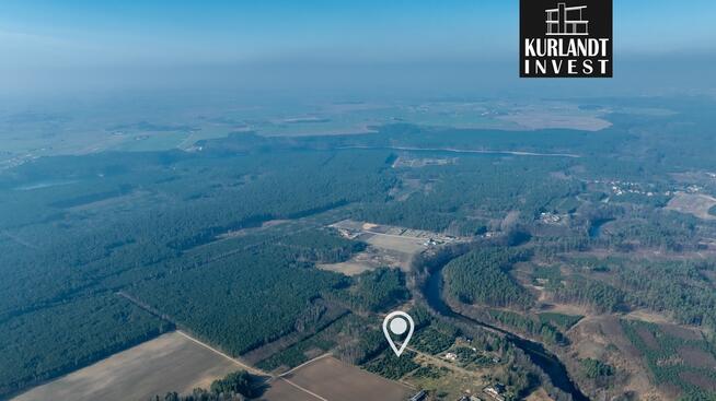 Działka 6.204 m² Piła Nogawica rzeka Brda las