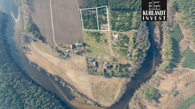 Działka 6.204 m² Piła Nogawica rzeka Brda las