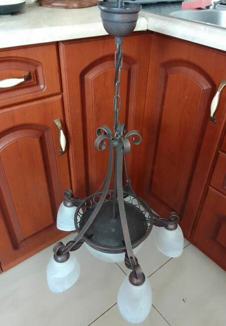 ŻYRANDOL LUMINEX Lampa wisząca metalowa kol. miedziany 7x40W